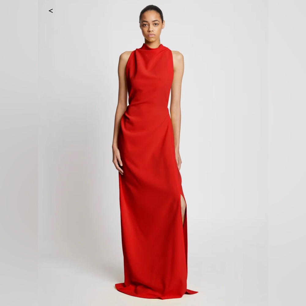 Proenza Schouler Faye Backless Twist Back Dress in Matte Double Crepe